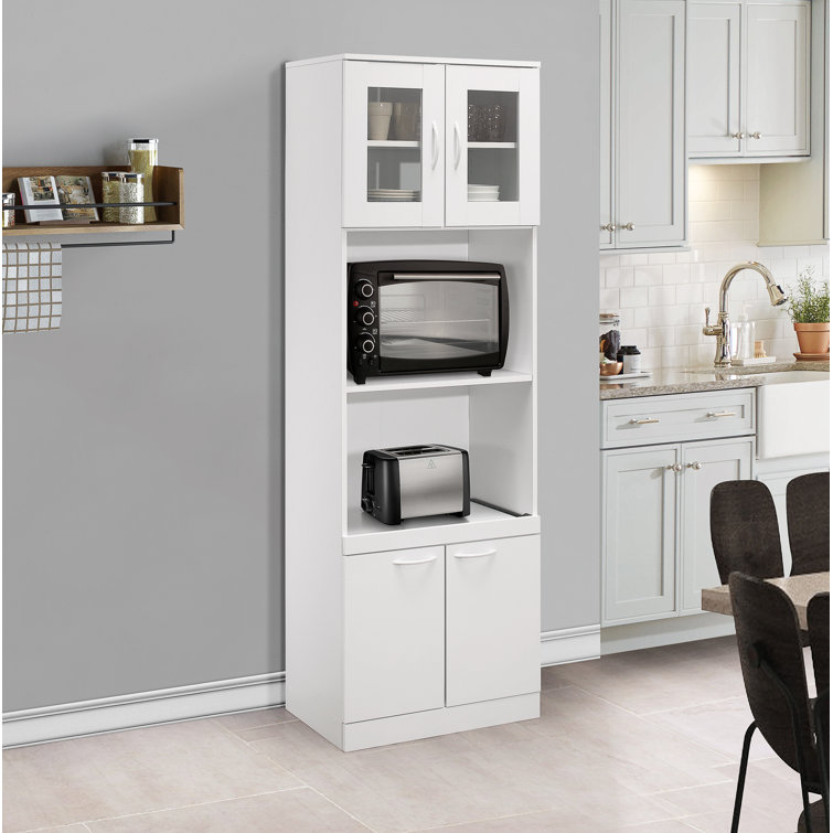 InRoom Designs Tall Kitchen Pantry Microwave Storage & Reviews